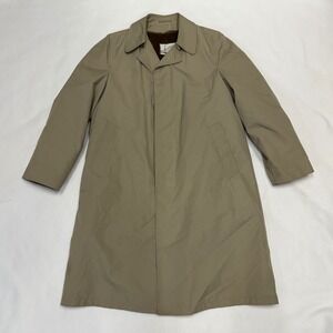 Raintamer Mens Tan Full Length Trench Coat Lined Style 60604 Size 40 Vintage